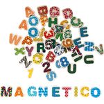coleção imantados letras e números 54 peças