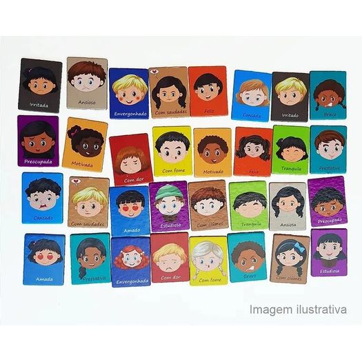 coleção imantados emoções 32 peças coleção imantados emoções 32 peças