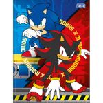 caderno brochurão 48 folhas capa dura sonic