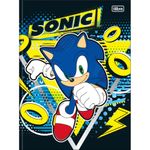 caderno brochurão 48 folhas capa dura sonic