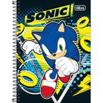 caderno linguagem espiral 80 folhas capa dura sonic caderno linguagem espiral 80 folhas capa dura sonic