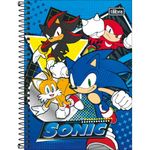 caderno linguagem espiral 80 folhas capa dura sonic caderno linguagem espiral 80 folhas capa dura sonic