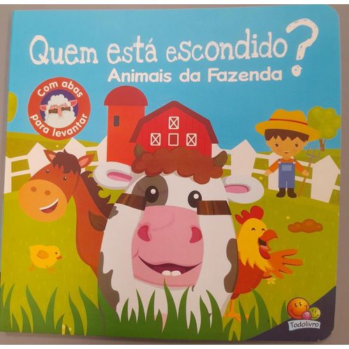 quem esta escondido - um livro com abas - animais da fazenda