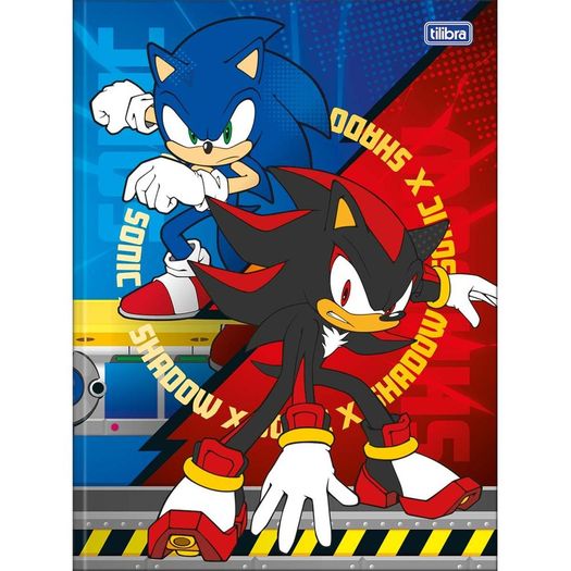 caderno brochurão 80 folhas capa dura sonic caderno brochurão 80 folhas capa dura sonic