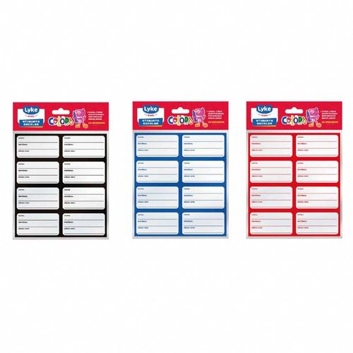 etiqueta adesiva escolar 16un estampa pautada