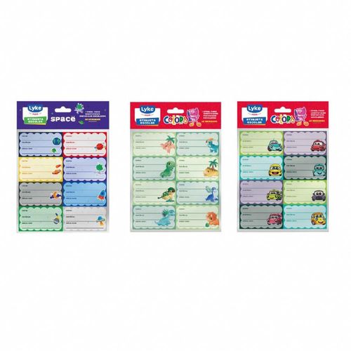 etiqueta adesiva escolar 16un estampas diversas infantis