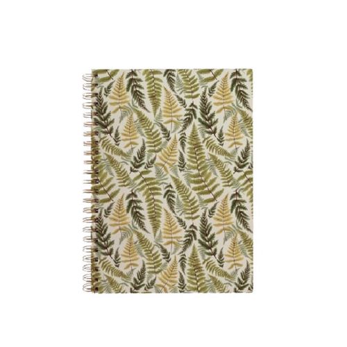 caderno colegial 1x1 80 folhas capa dura fern bege house of design