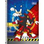 caderno linguagem espiral 80 folhas capa dura sonic caderno linguagem espiral 80 folhas capa dura sonic
