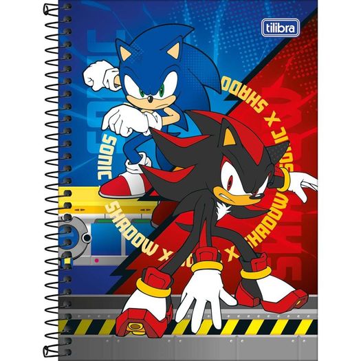 caderno linguagem espiral 80 folhas capa dura sonic caderno linguagem espiral 80 folhas capa dura sonic