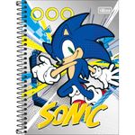 caderno linguagem espiral 80 folhas capa dura sonic caderno linguagem espiral 80 folhas capa dura sonic
