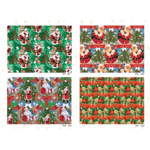 papel presente natal sortido rolinho com 2 folhas