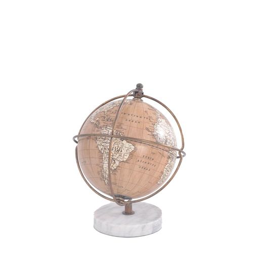 globo decorativo base mármore galileu 15x19x15cm mai home