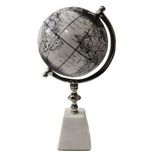 globo decorativo prata base pedra globo decorativo prata base pedra