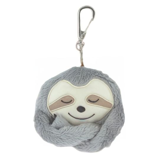 chaveiro pelúcia preguiça cinza chaveiro pelúcia preguiça cinza