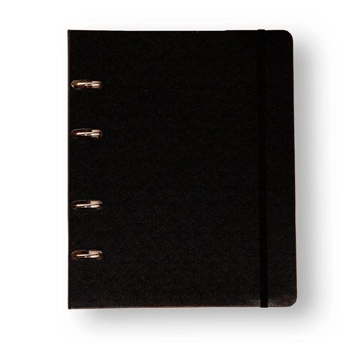 caderno criativo argolado clássica preta 100 folhas pautado cicero