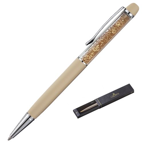 caneta esferográfica cristal nude crown