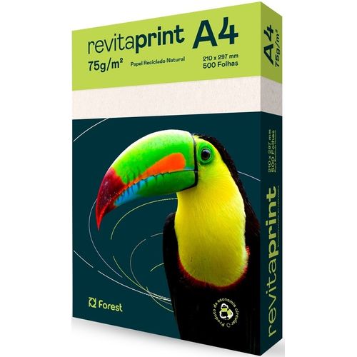 papel sulfite reciclado natural resma 500 folhas