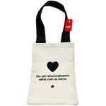 sacola tecido ecobag em um relacionamento sério com os livros coração preto sacola tecido ecobag em um relacionamento sério com os livros coração preto