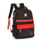 mochila com alça enaldinho preto e vermelho