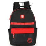 mochila com alça enaldinho preto e vermelho