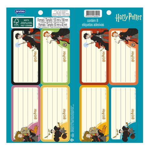 etiqueta escolar 8 unidades harry potter