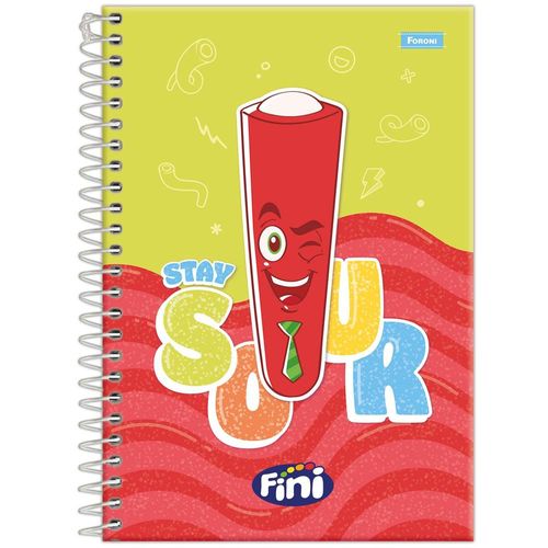 caderno linguagem espiral 80 folhas capa dura fini