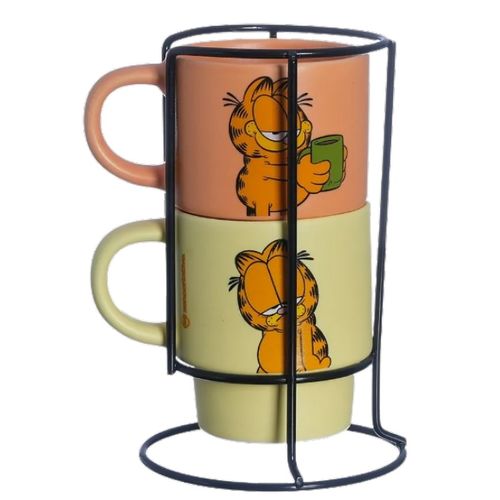 kit canecas empilháveis garfield