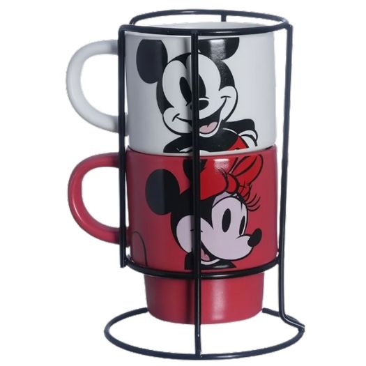 kit canecas empilháveis mickey e minnie kit canecas empilháveis mickey e minnie