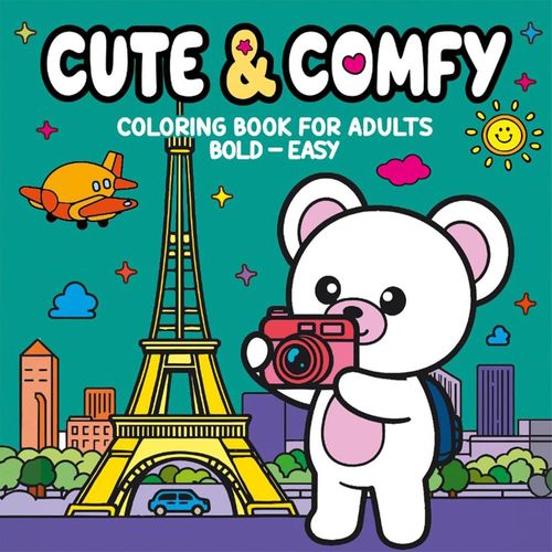 cute & comfy coloring book for adults - viagem - livro de colorir