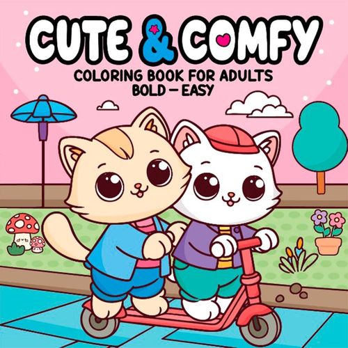 cute & comfy coloring book for adults - passeio - livro de colorir