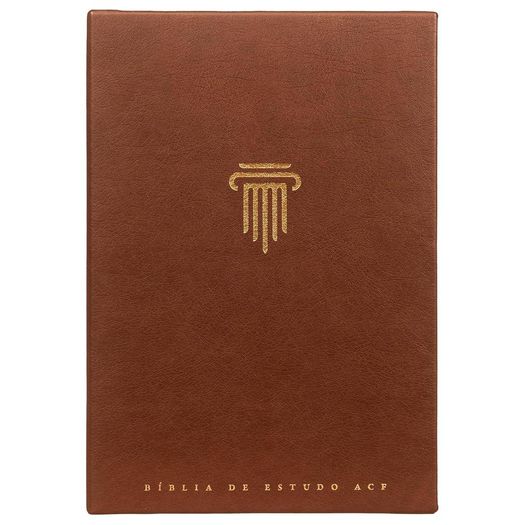 bíblia de estudo acf - capa marrom bíblia de estudo acf - capa marrom