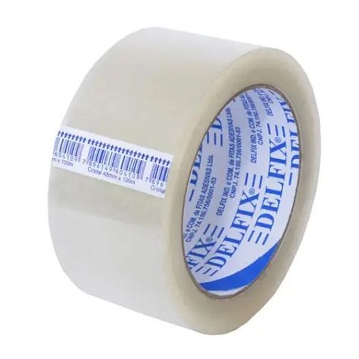 fita empacotamento poli transp 48mmx100m avulso delfix fita empacotamento poli transp 48mmx100m avulso delfix