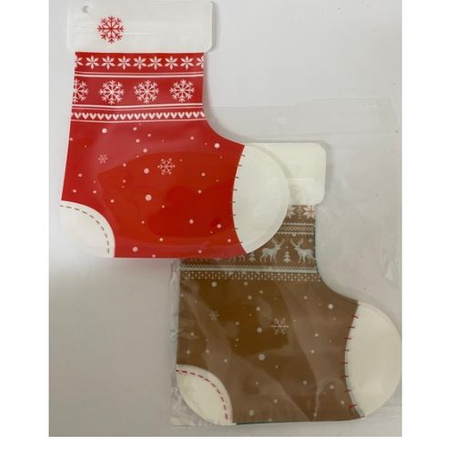 pacote de presente selado de natal meia pacote com 6 unidades 18x22cm