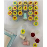 kit carimbo pedagogico com 26 letras coloridas autotintadas kit carimbo pedagogico com 26 letras coloridas autotintadas