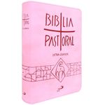 bíblia pastoral - ziper - letra grande - rosa bíblia pastoral - ziper - letra grande - rosa