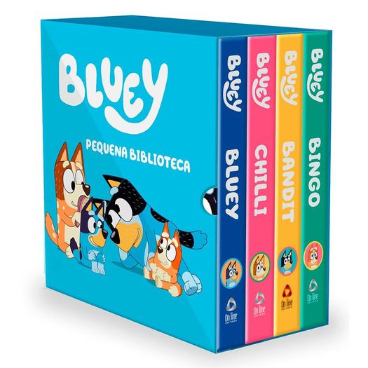 box bluey pequena biblioteca da bluey