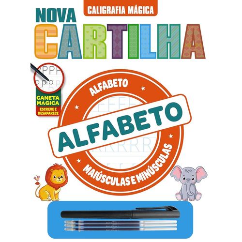 coleção nova cartilha de caligrafia mágica  - alfabeto