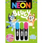 bluey colorindo com neon