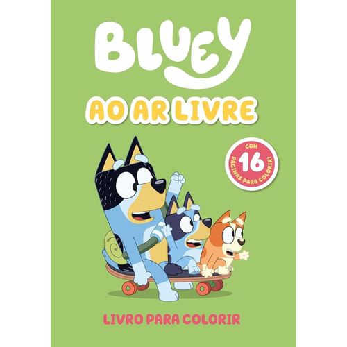 bluey ao ar livre livro para colorir