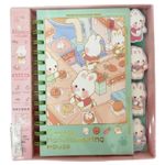 caderno de anotações com divisórias coelhinho caderno de anotações com divisórias coelhinho