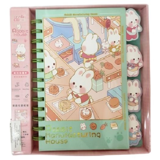 caderno de anotações com divisórias coelhinho caderno de anotações com divisórias coelhinho