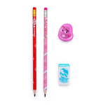 kit 2 lápis grafite + borracha + apontador fini kit 2 lápis grafite + borracha + apontador fini