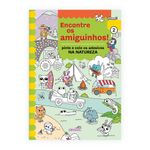 encontre os amiguinhos! na natureza - pinte e cole os adesivos
