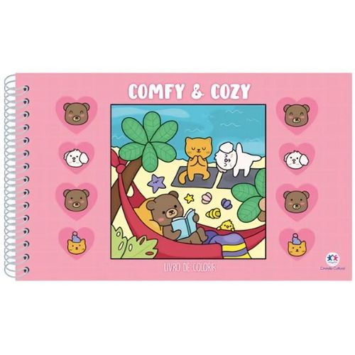 comfy & cozy - livro de colorir