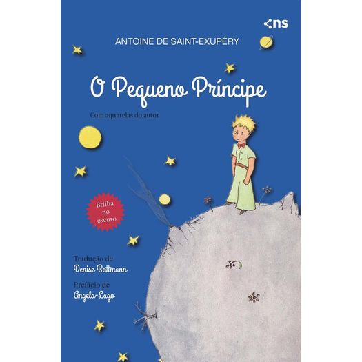 o pequeno príncipe - brilha no escuro - capa azul