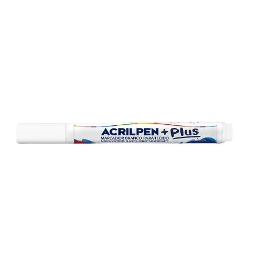 caneta para tecidos branco acrilpen plus caneta para tecidos branco acrilpen plus