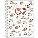 caderno colegial 10x1 160 folhas capa dura hello kitty jandaia