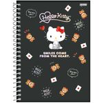 caderno colegial 10x1 160 folhas capa dura hello kitty jandaia