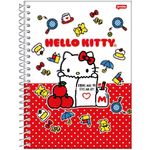 caderno colegial 10x1 160 folhas capa dura hello kitty jandaia