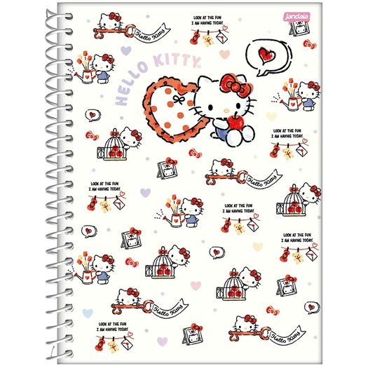 caderno colegial 1x1 80 folhas capa dura hello kitty caderno colegial 1x1 80 folhas capa dura hello kitty